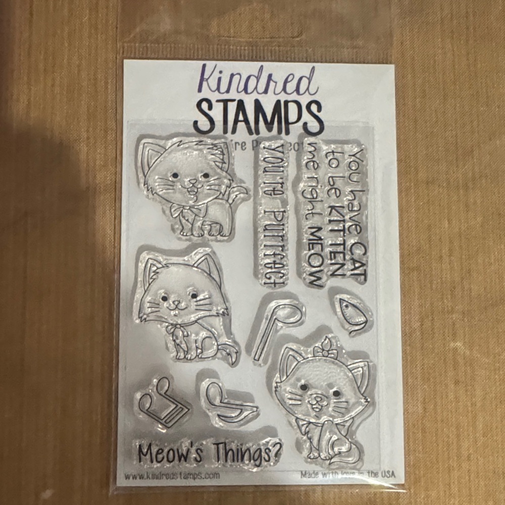 Cat-Themed Clear Stamps - Silver